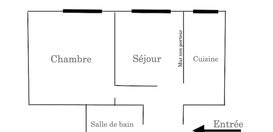 NICE – Libération/Gare du Sud – Rue TORRINI – 2P –  RENOVATION EN COURS- Affaire