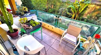 MENTON – Proche Centre – Bas BORRIGO – 2P – Terrasse de 30m2 – Parking privé