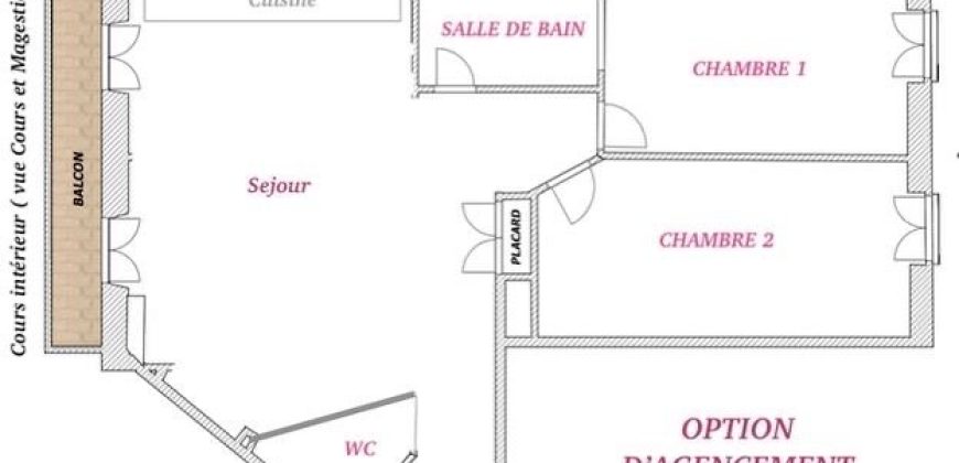VENDU – 3/4P – Rue LÉPANTE – Bas Cimiez – Étage élevé – Ascenseur – Vue dégagée – Balcon