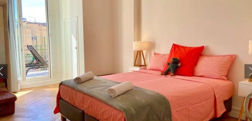 Nice Carré d’Or –  DERNIER ETAGE Sud  –  beau 3P + terrasse de 18m2 – ascenseur