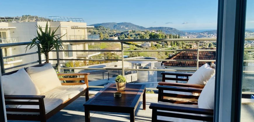 Nice Pessicart – 3P en parfait état, terrasse, garage, VUE VILLE et MER