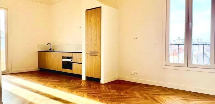 Carré d’Or BUFFA – 3P bourgeois DERNIER ETAGE, ascenseur, vue dégagée, RENOVATION haut de Gamme