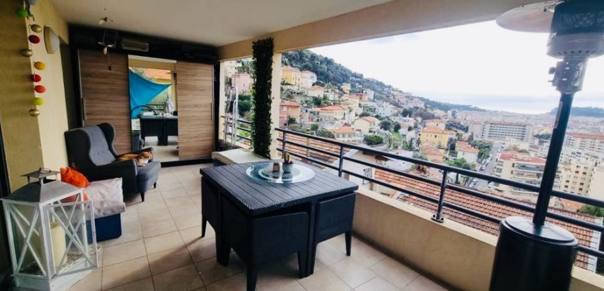 NICE – 2P, Vue mer avec Parking – Grand Corniche