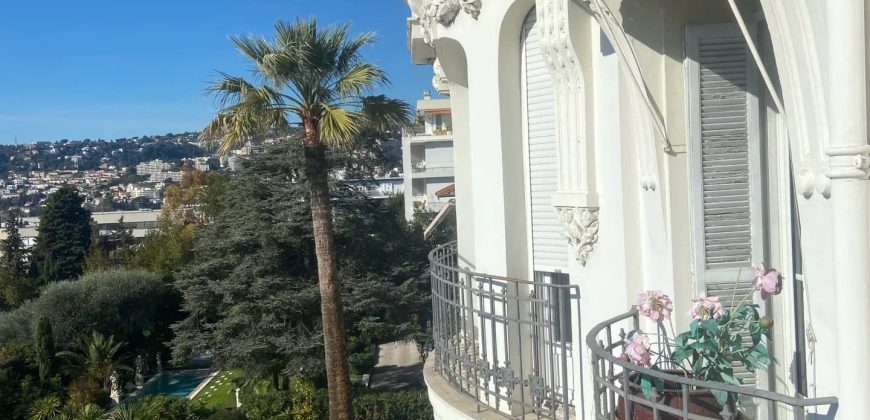 Nice Cimiez – Spacieux bourgeois 4p rénové -157m2- vue Mer – SUD