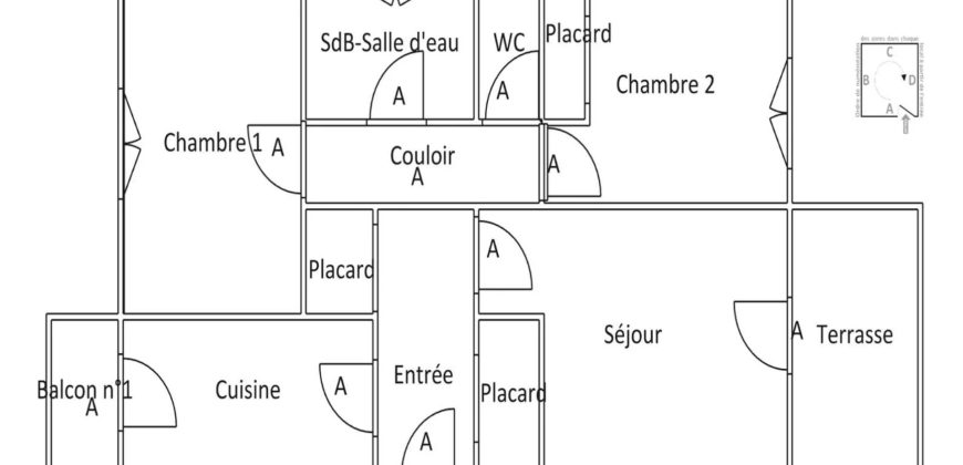 Nice Cimiez – Proche Arènes de Cimiez et Regina – 3 pièces – Terrasse.