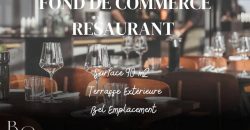 VENTE FONDS DE COMMERCE – RESTAURANT avec Appartement 3 p et Possibilité de SNACK Indépendant