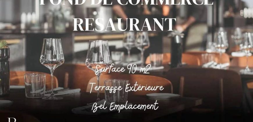 VENTE FONDS DE COMMERCE – RESTAURANT avec Appartement 3 p et Possibilité de SNACK Indépendant