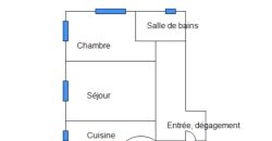 NICE CENTRE LIBERATION – Grand 2P de 50m2 au calme, cave, investissement