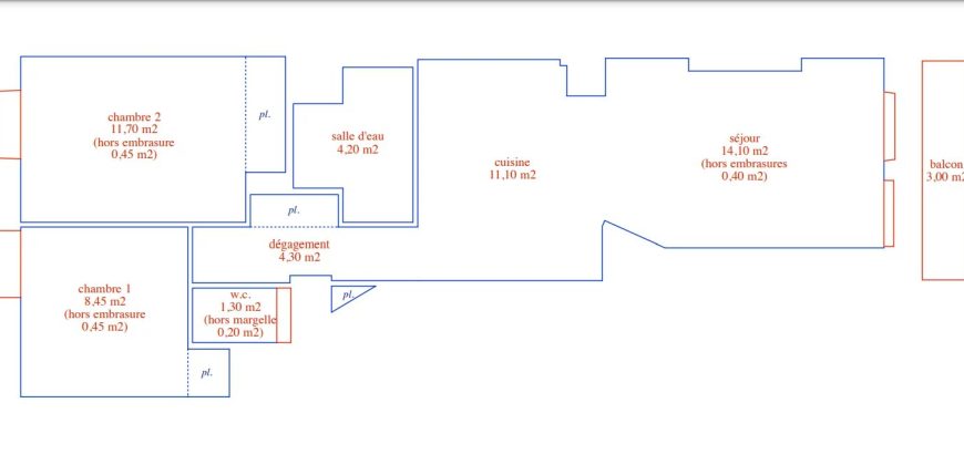 Nice/Superbe Appartement Rénové avec balcon  en Plein Centre Ville