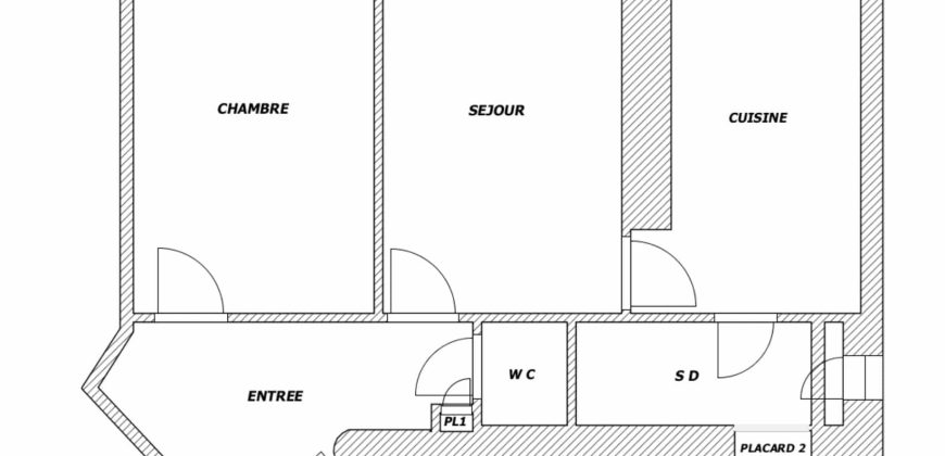 Bel appartement 2 pièces – 46 m2 – Etage élevé – Nice Centre Ville – Secteur Lépante.
