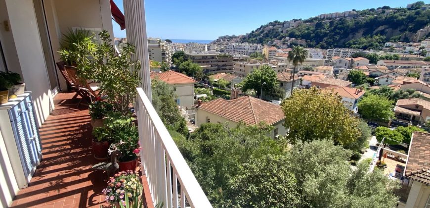 Nice Nord – Bel Appartement 2 pièces en étage dans Résidence de Standing – Jolie terrasse vue dégagée mer et ville.