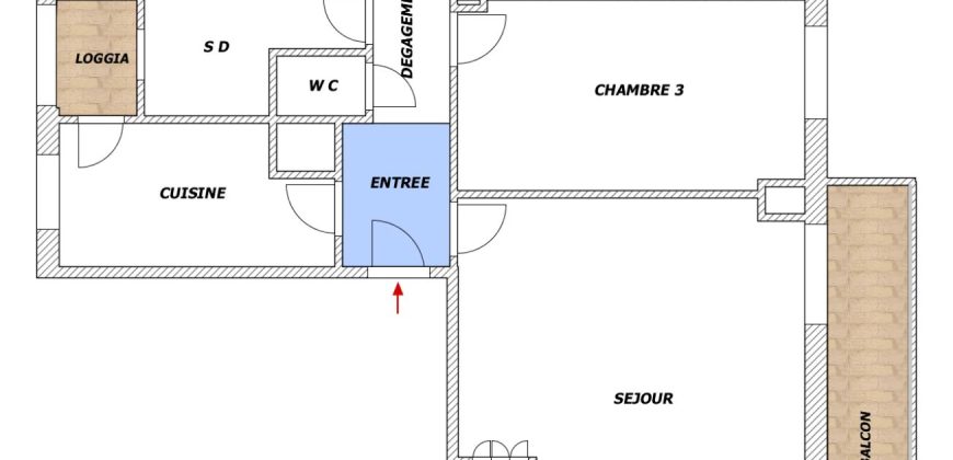 Appartement 4/5 Pièces – superficie de 80 m2 – Haut Borrigo, Quartier du Suillet – Balcon – Etage élevé – Parking