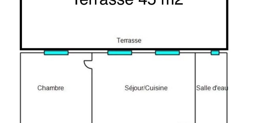 RARE Le Port ! top emplacement grand 2P  avec terrasse de 43 m² — Port de Nice