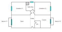 Nice Cimiez – Spacieux bourgeois 4p rénové -157m2- vue Mer – SUD