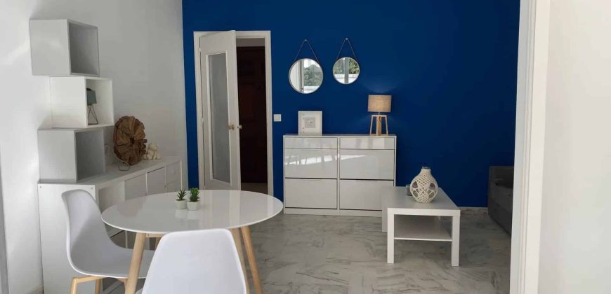 Cannes, bas BD Carnot, au calme, Grand studio meublé 30m2 avec terrasse, Très bon état, cave, expo OUEST