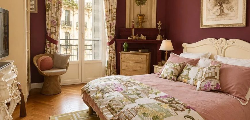 Nice Cimiez – Spacieux bourgeois 4p rénové -157m2- vue Mer – SUD