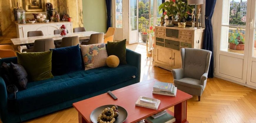 Nice Cimiez – Spacieux bourgeois 4p rénové -157m2- vue Mer – SUD