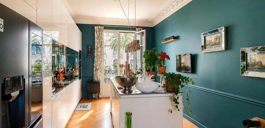 Nice Cimiez – Spacieux bourgeois 4p rénové -157m2- vue Mer – SUD