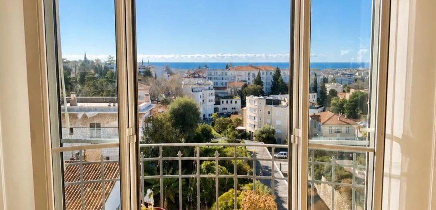 Nice Cimiez – Spacieux bourgeois 4p rénové -157m2- vue Mer – SUD